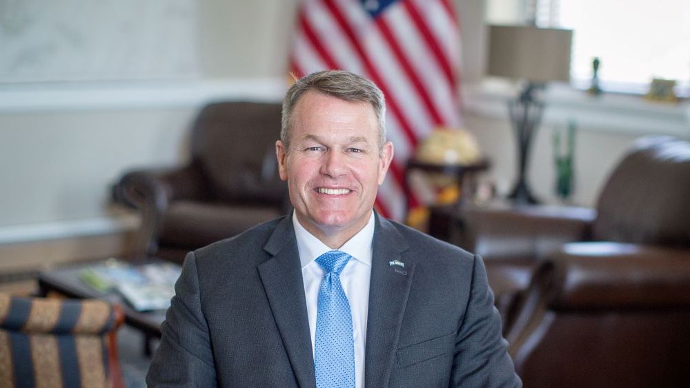 President Trainor in his office